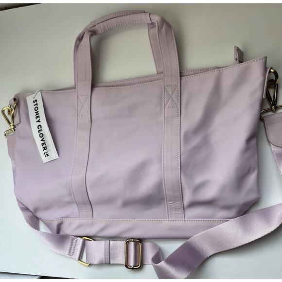 NWT Stoney Clover Lane Mini Tote Bag Grape Crossbody Strap - Small Flaw - Picture 5 of 16